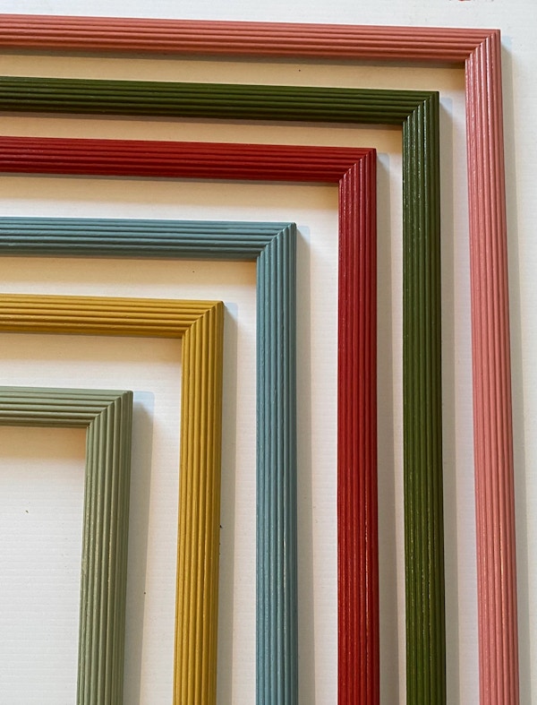 Hand-Painted Lacquered Curved Reeded Picture Frames, £95 Copy