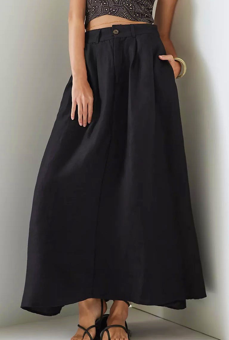 Anthropologie A-Line Linen Maxi Skirt, £98