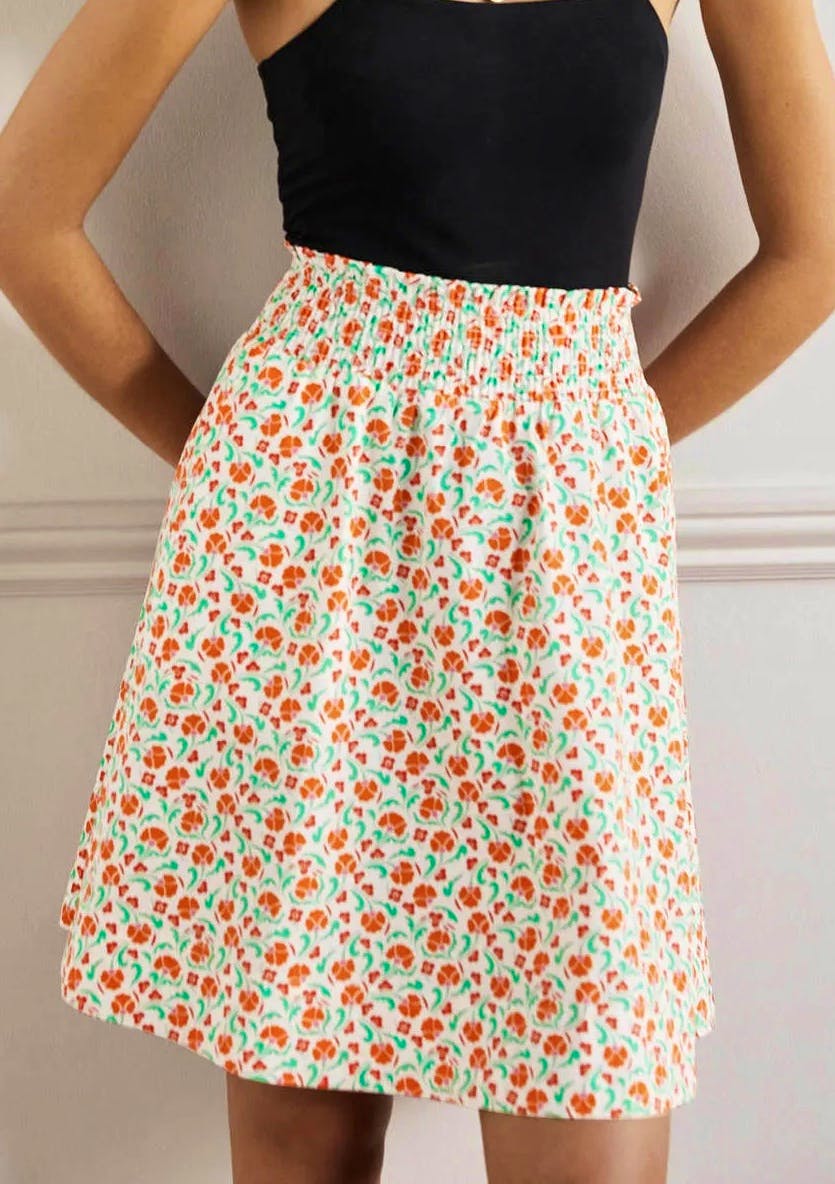 Boden Shirred Waist Cotton Skirt, £65