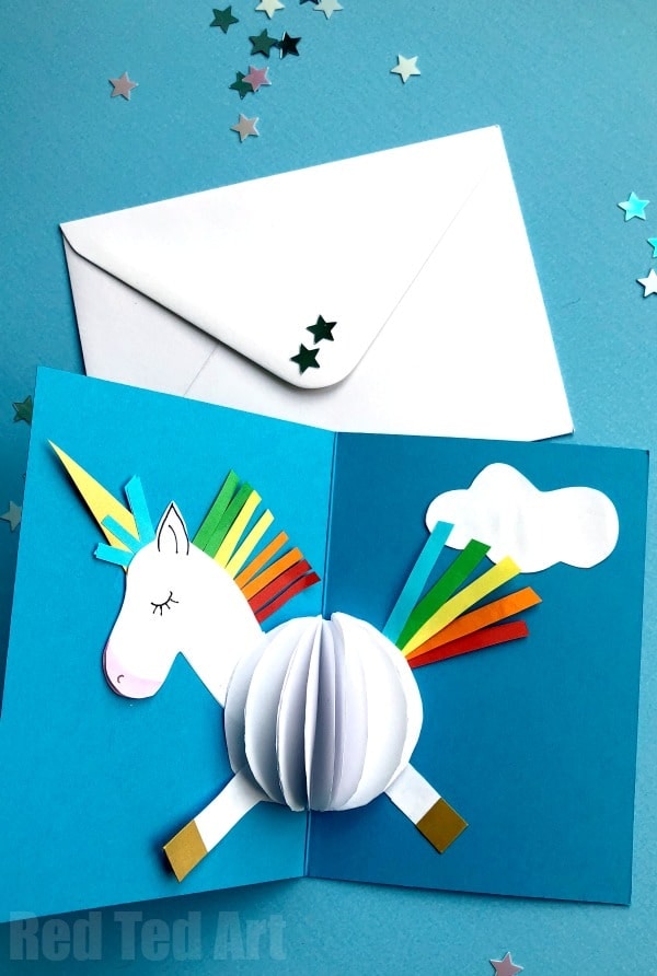 3D Unicorn Card birthday card