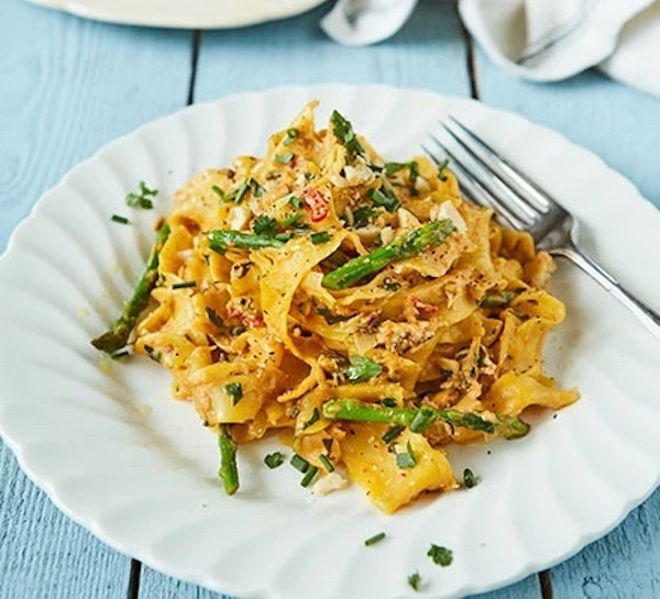 Crab And Asparagus Pappardelle Copy