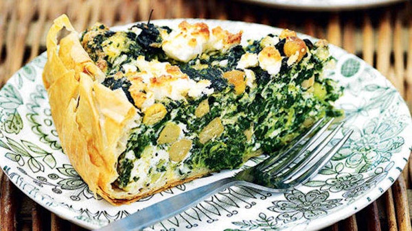Spinach, Chickpea And Cheese Tart
