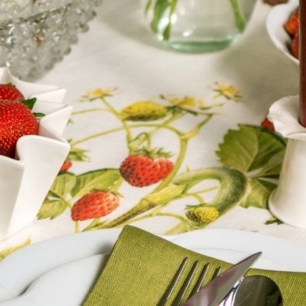 The Sette Berry Tablecloth, £165 – £200