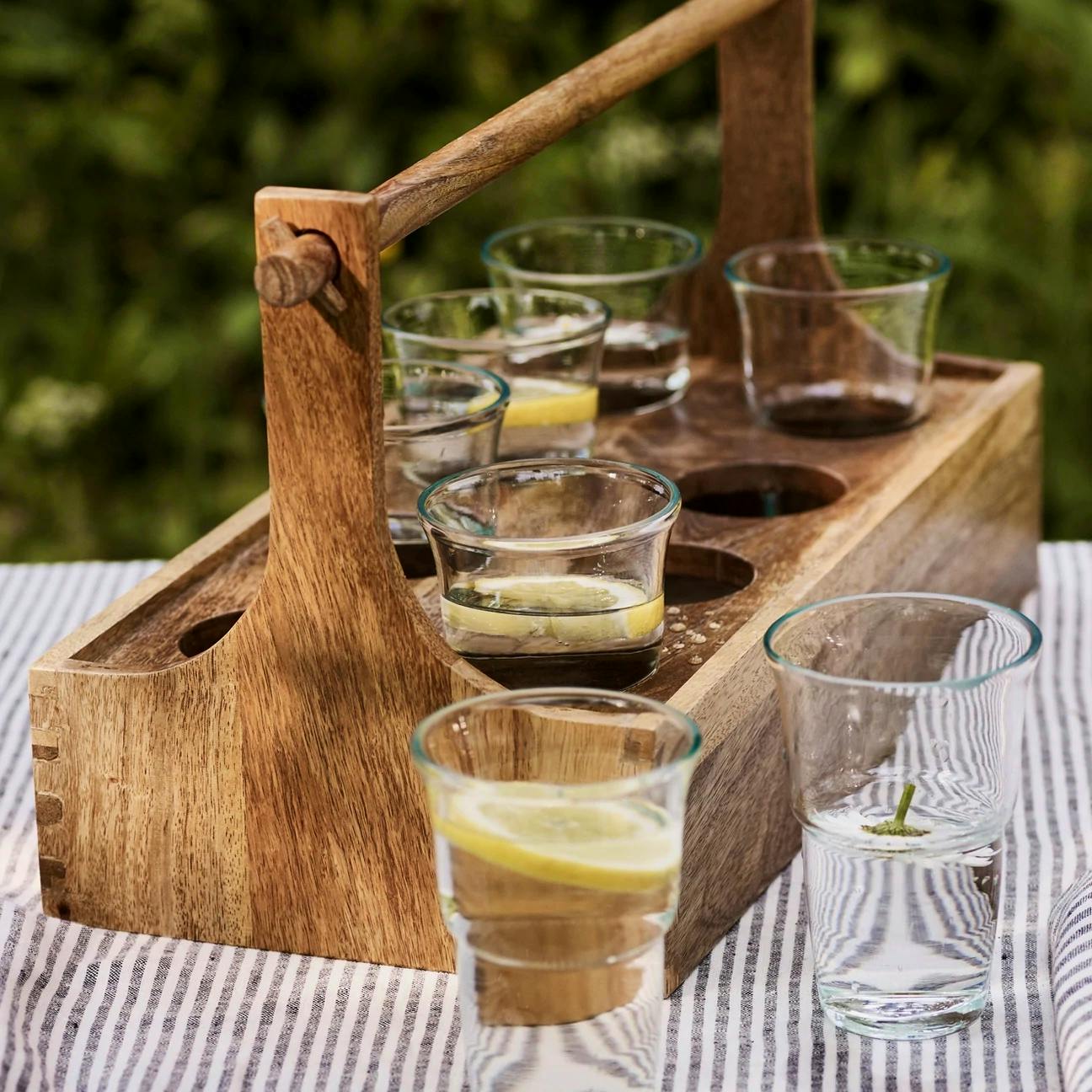 Rowen & Wren Lyle Water Glass, Carrier Set, £89