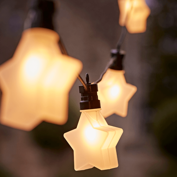 Cox & Cox Frosted Festoon Star Lights, £45