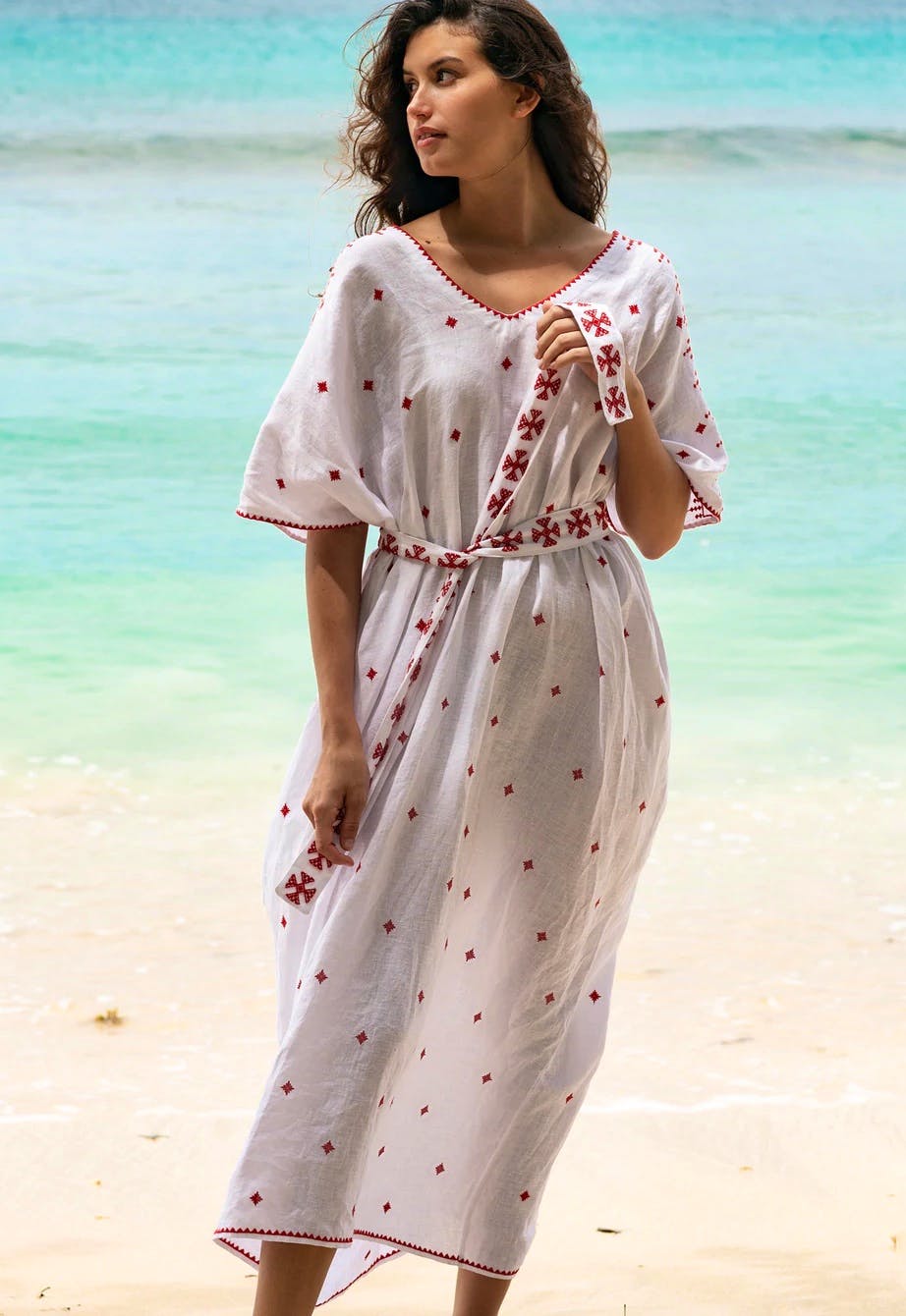 Rae Feather Hand Embroidered Kaftan, £195