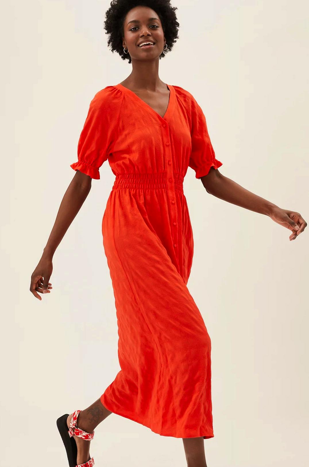 Marks & Spencer Shirred Waisted Dress, £45