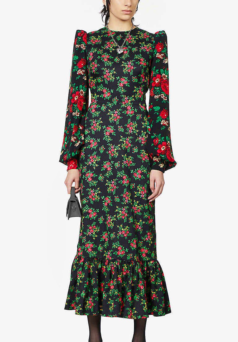 The Vampire’s Wife Villanelle Floral Print Cotton Midi Dress, £695