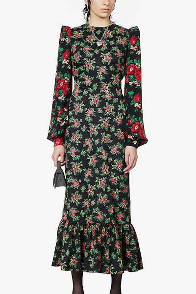 The Vampire’s Wife Villanelle Floral Print Cotton Midi Dress, £695