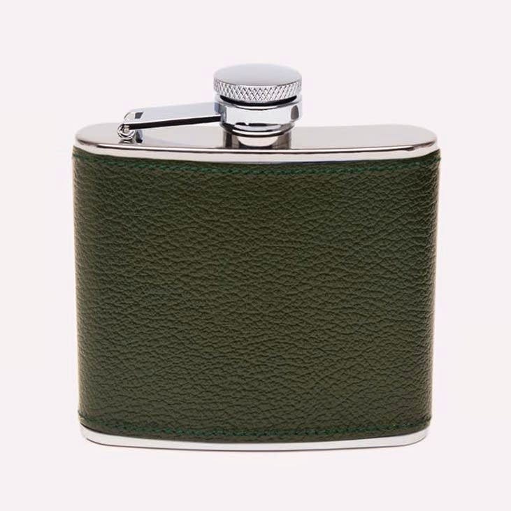 Capra 4 Oz Leather Bound Hip Flask £90