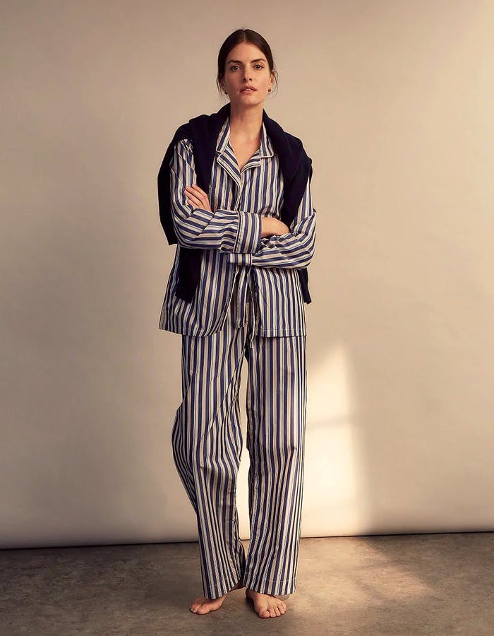 Blue Multi Stripe Harriet Women’s Pyjama Set £375