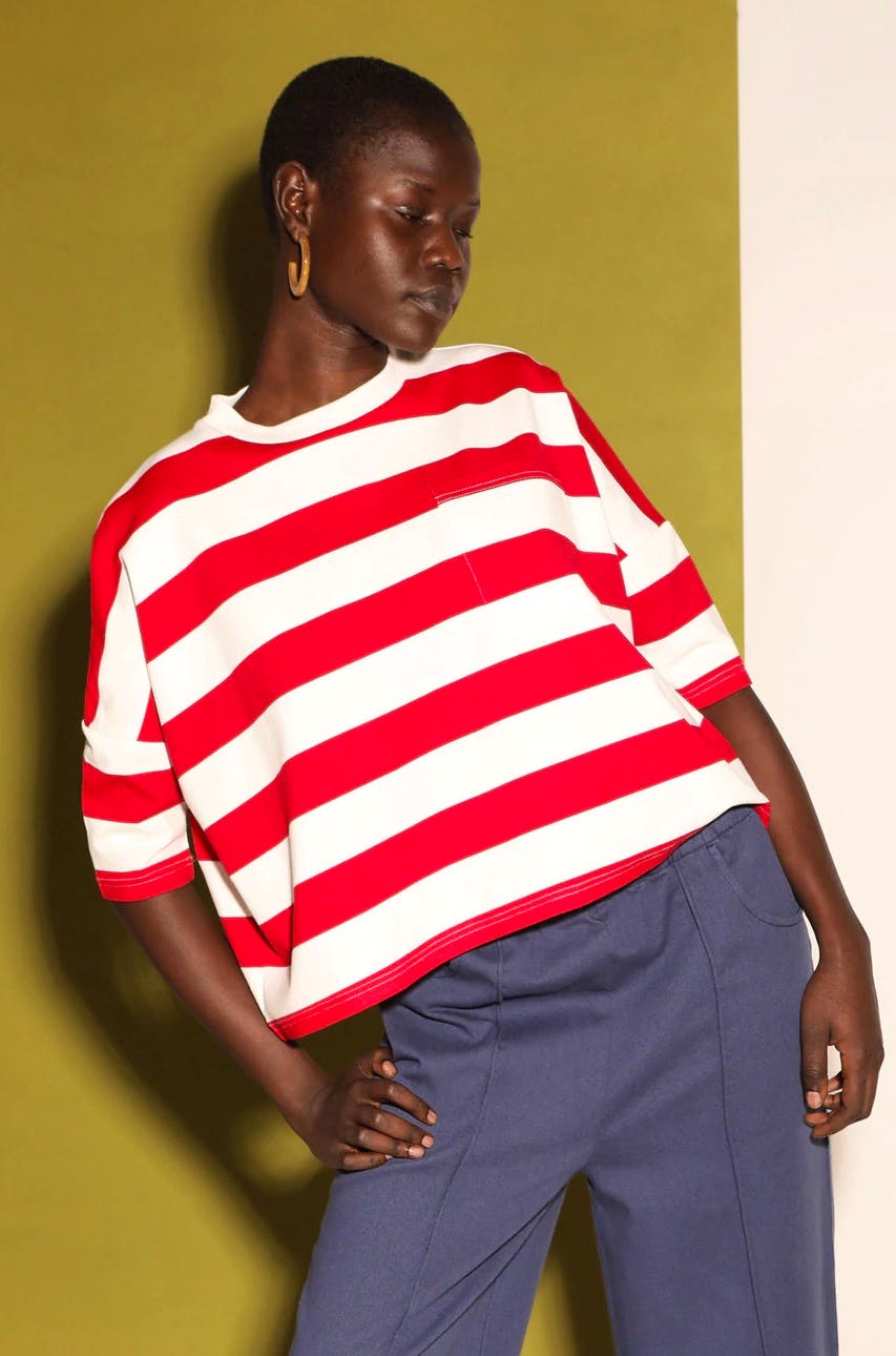 LF Markey Winston Tee Red Stripe, £65