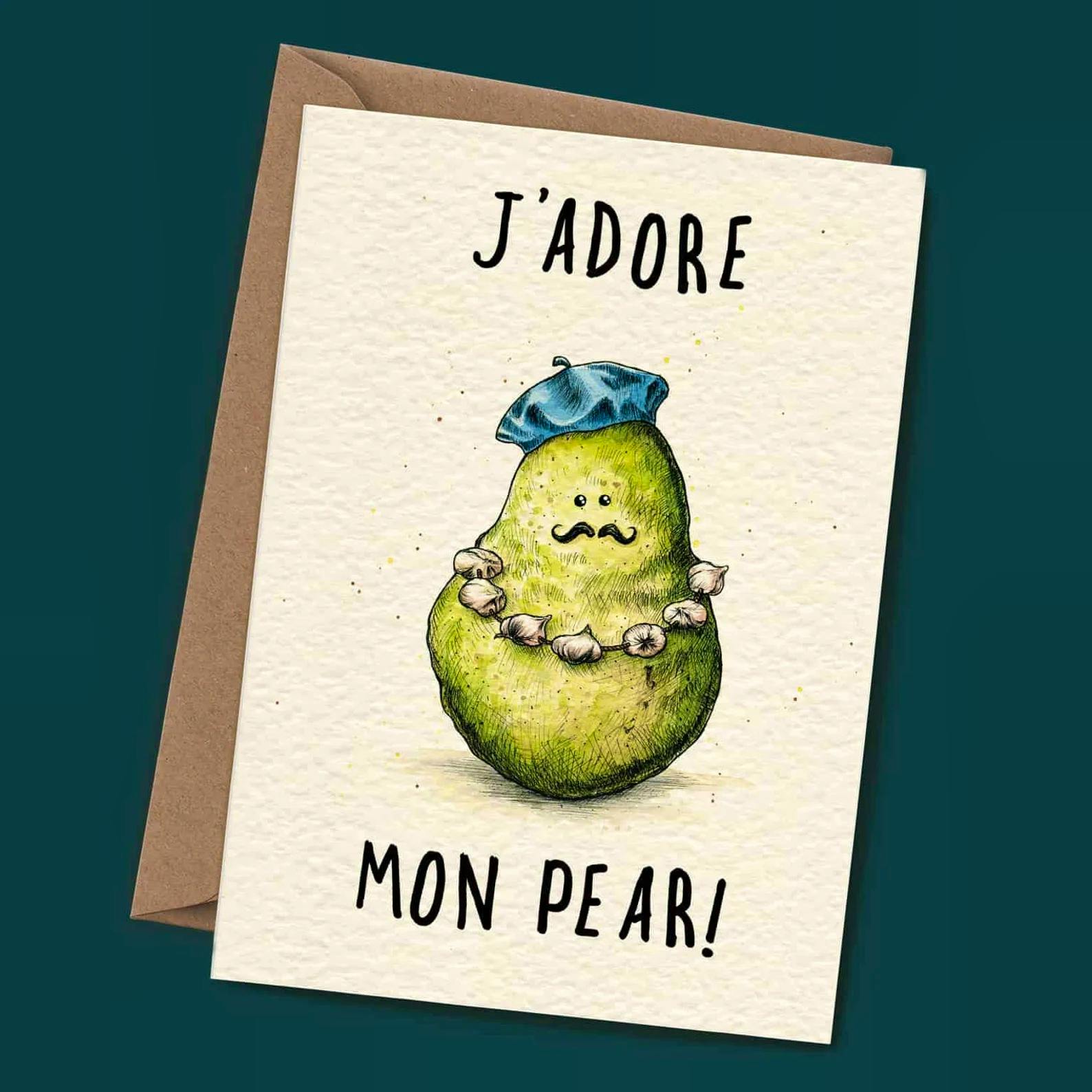 ‘J’Adore Mon Pear’ Card £3.95