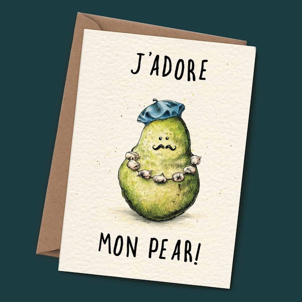 ‘J’Adore Mon Pear’ Card £3.95