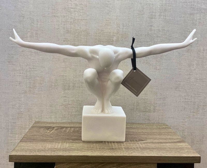 CP Lights White Stretch Man Figurine On Stand, £110