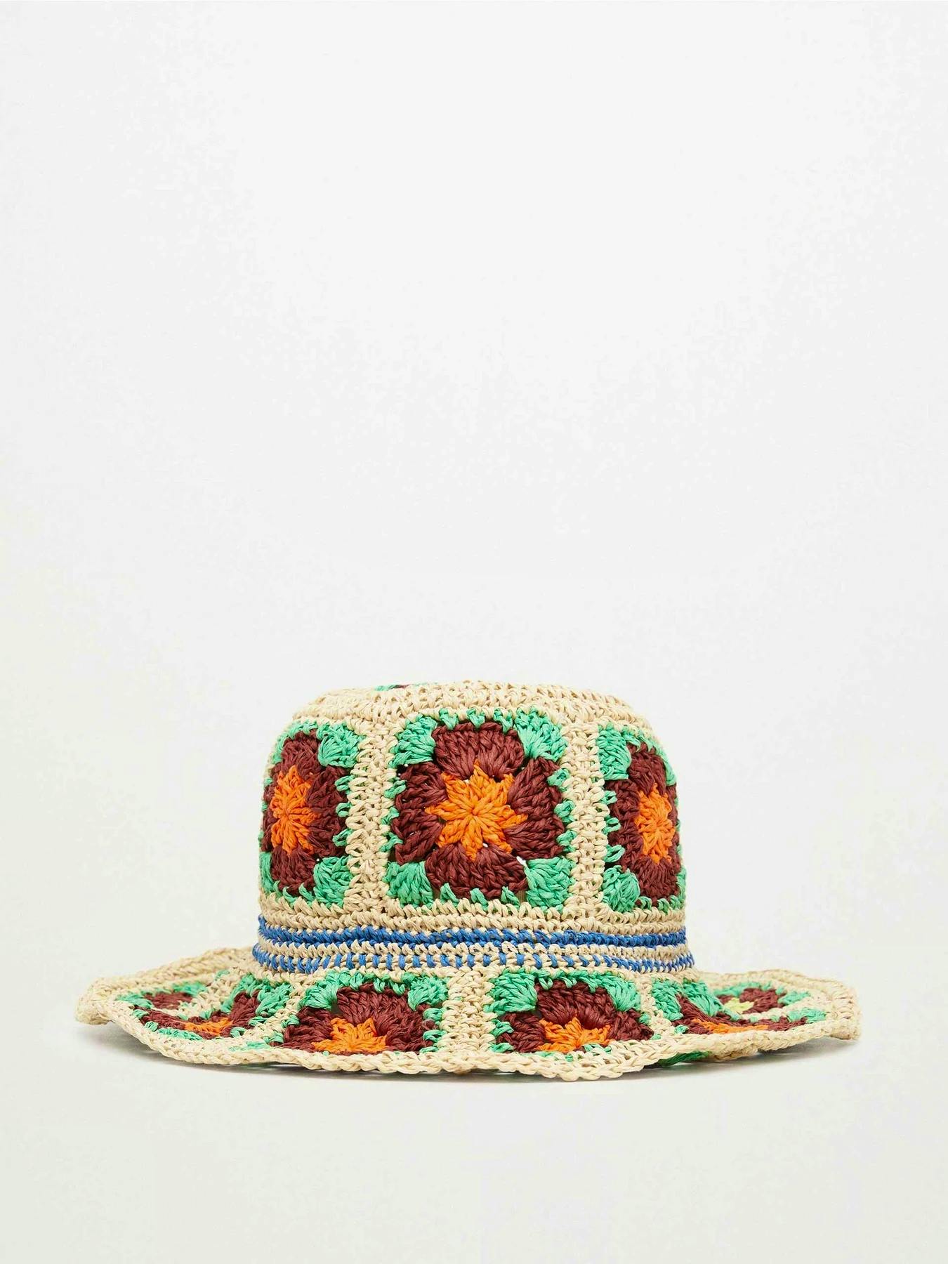 Mango Coloured Crochet Bucket Hat, £35.99