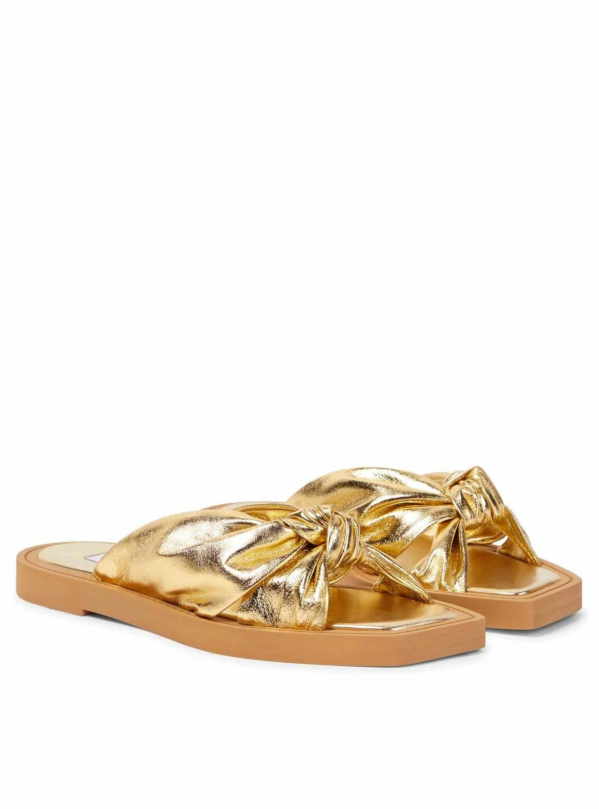 Jimmy Choo Gold Leather Slides, £425