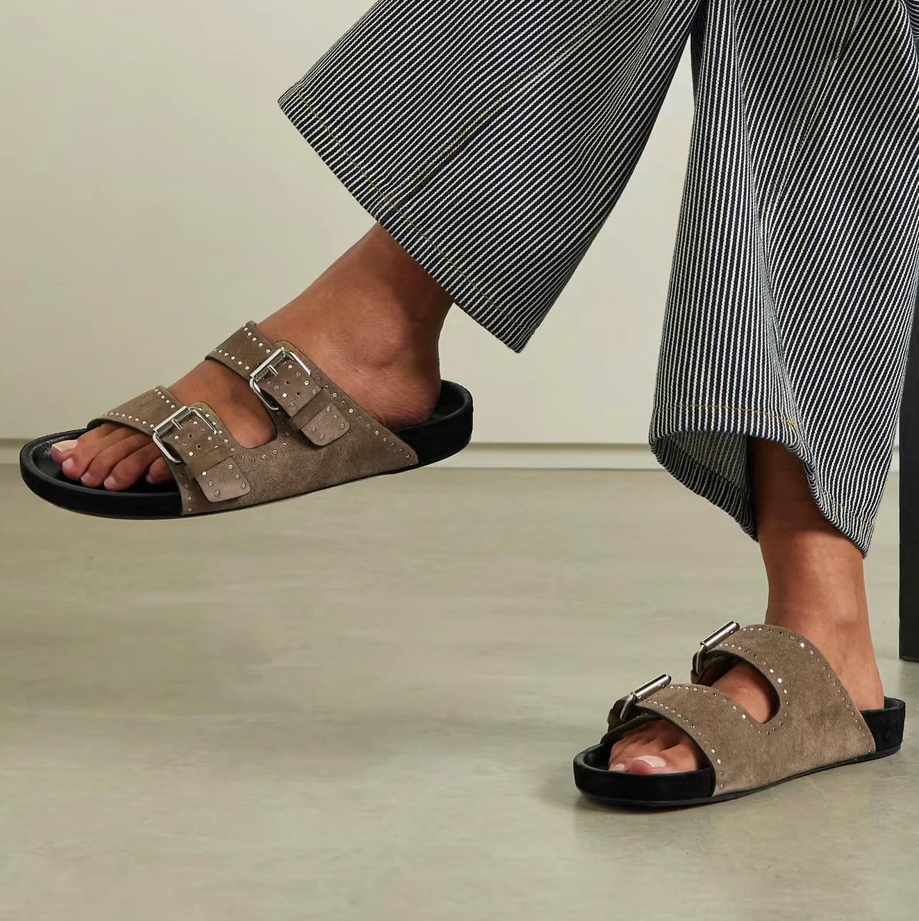 Isabel Marant Lennyo Studded Suede Slides, £425