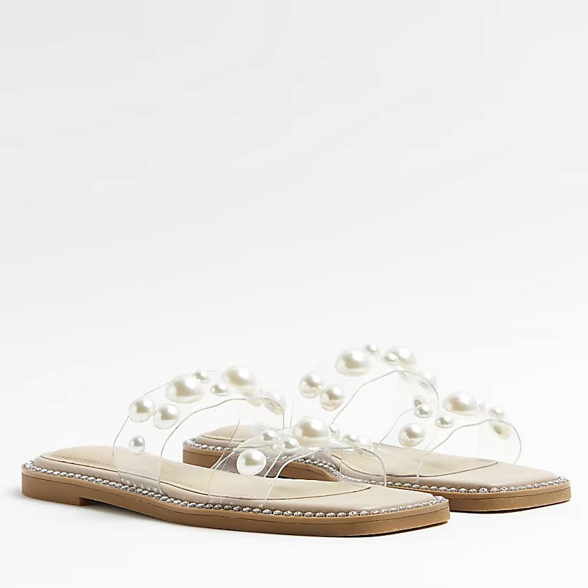 River Island Perspex Pearl Sandals, £48