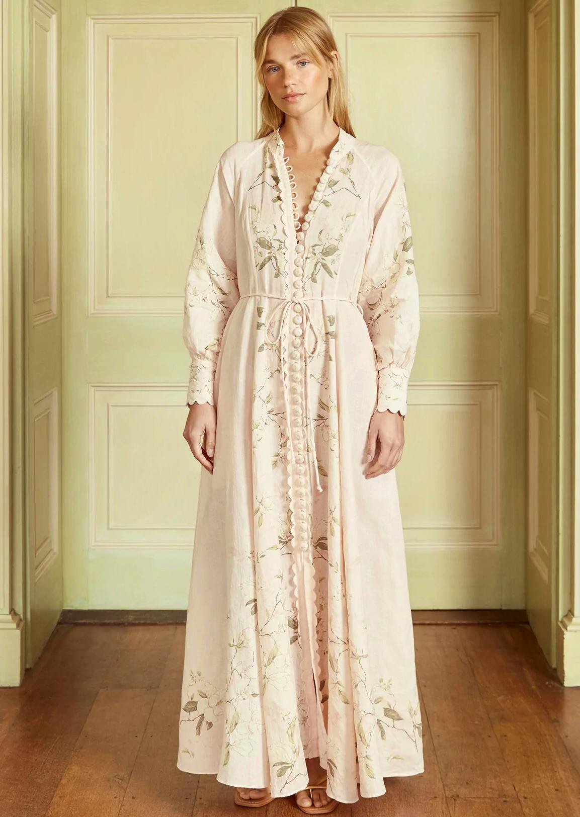 Seraphina London The Scallop Front Maxi Dress, £450