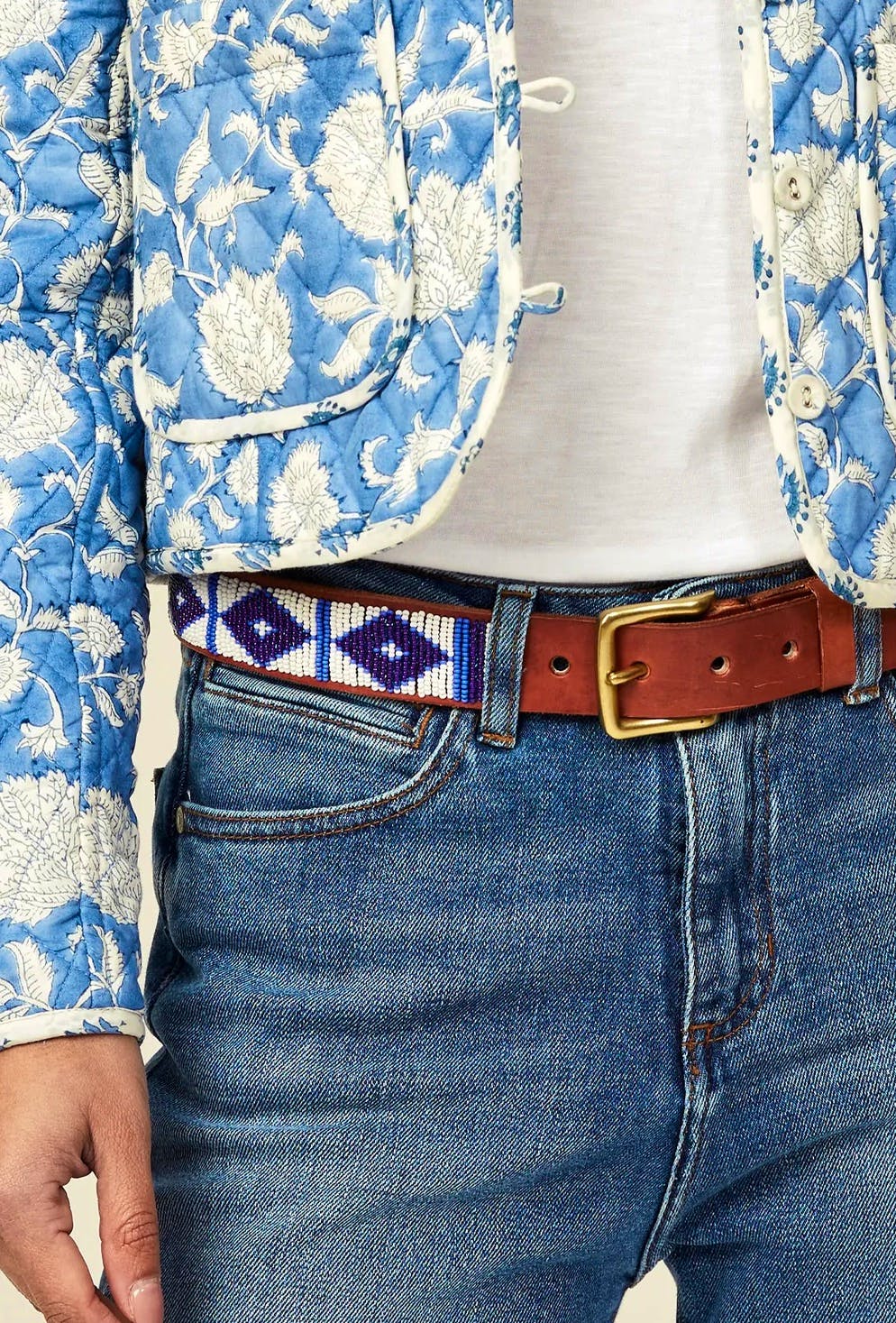 Aspiga Triangle Leather Belt, £60