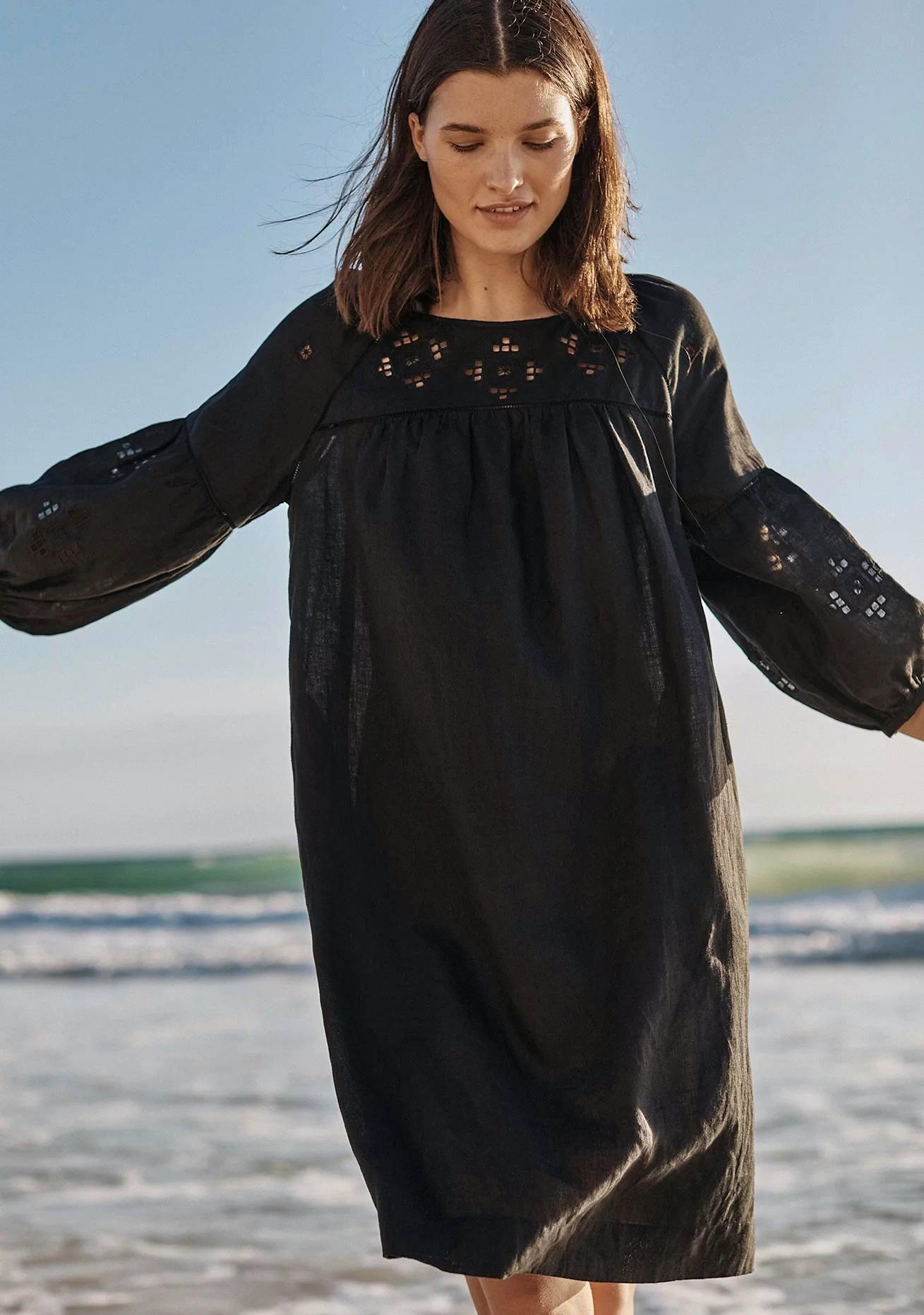 The White Company Cutwork Linen Dress, £129