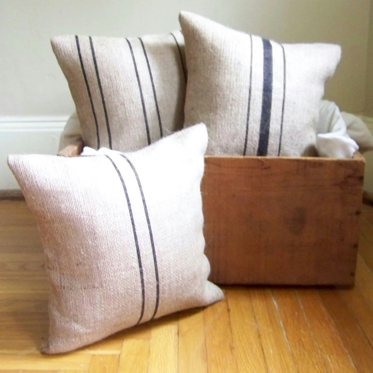 Etsy Set of Three Grainsack Cushions, from £50.29