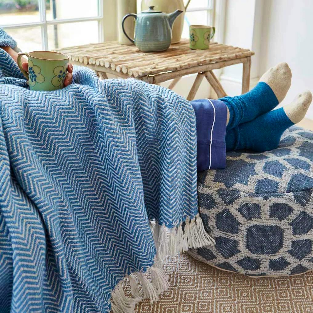 Weaver Green Capri Herringbone Blanket, £50