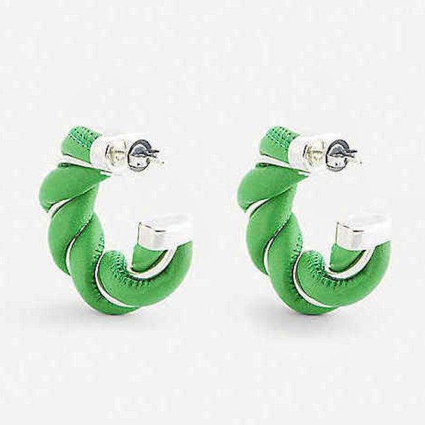 Botega Veneta Leather And Sterling Silver Earrings, £465