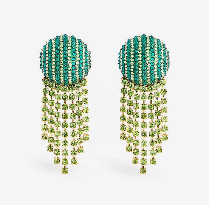 Shourouk Castel Brass And Rhinestone Drop Earrings, £150