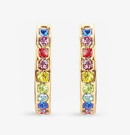 Kate Spade Pavé-Set Small Plated-Metal And Cubic Zirconia Huggie Earrings, £50