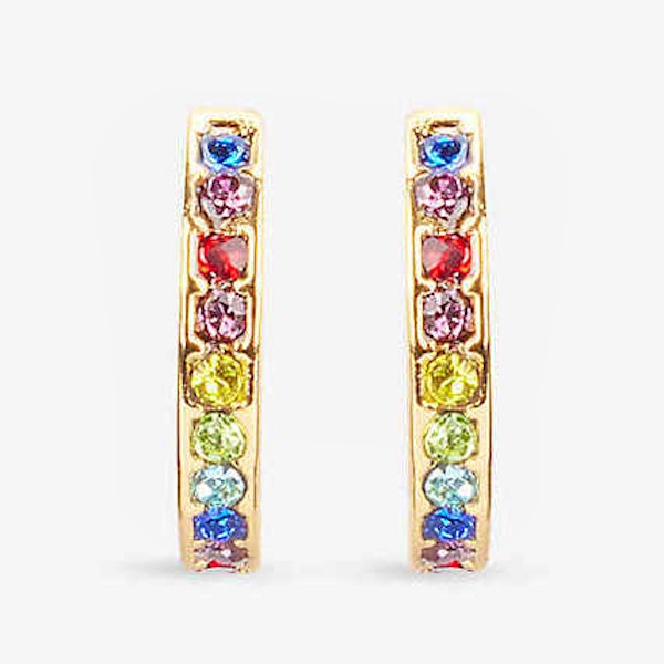 Kate Spade Pavé-Set Small Plated-Metal And Cubic Zirconia Huggie Earrings, £50