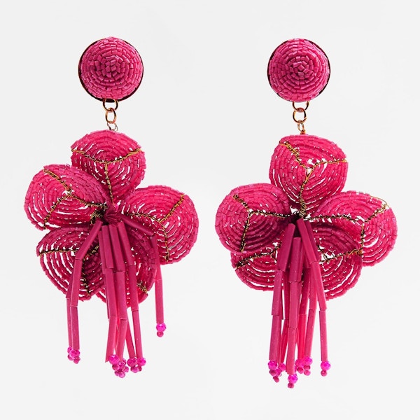 Zara Beaded Floral Earrings, £15.99