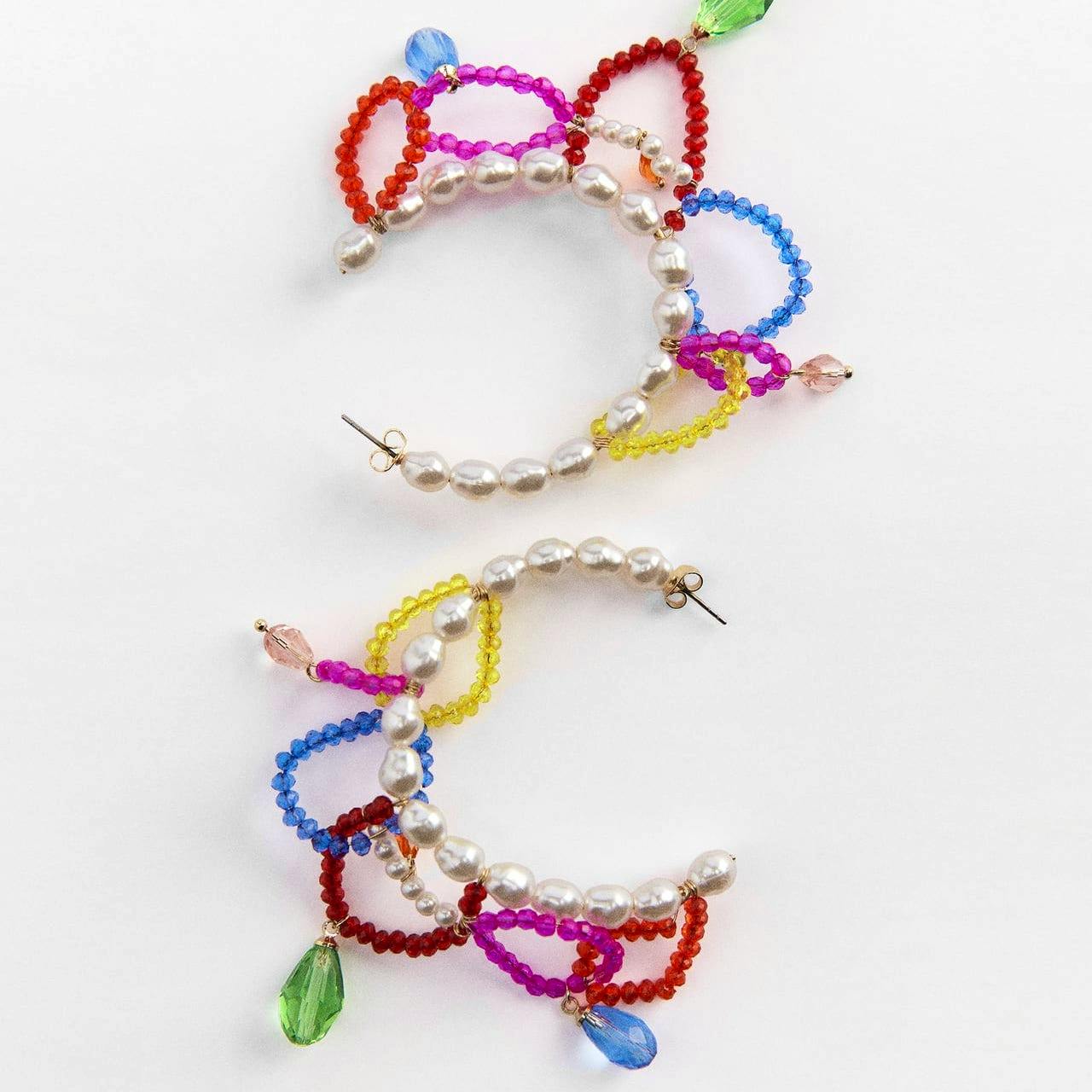 Zara Hoop And Pearl Bead Earrings, £15.99