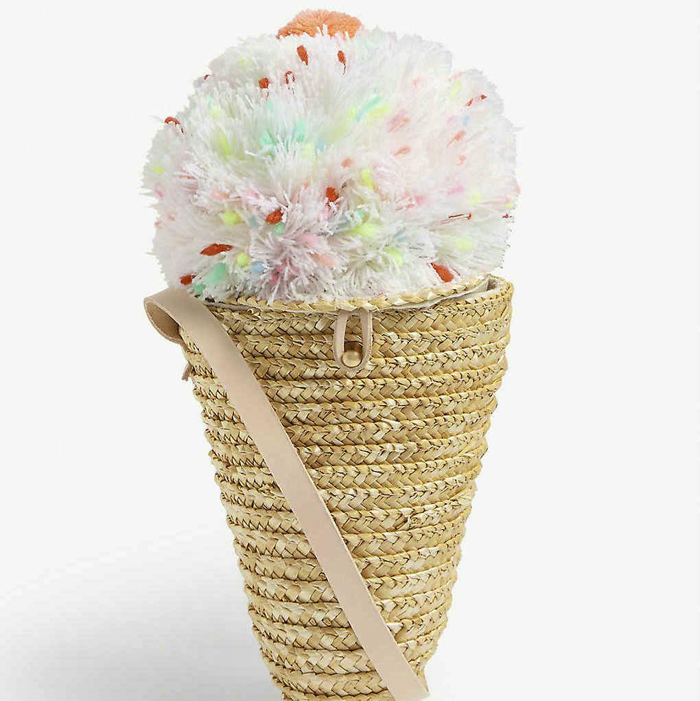 Meri Meri Ice Cream Straw Cross-Body Bag, £40