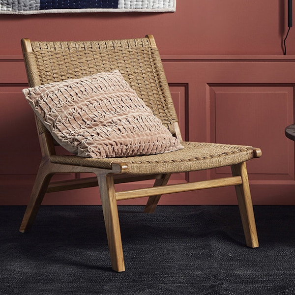 Nordal Teak Woven Lounge Chair – Natural, £739
