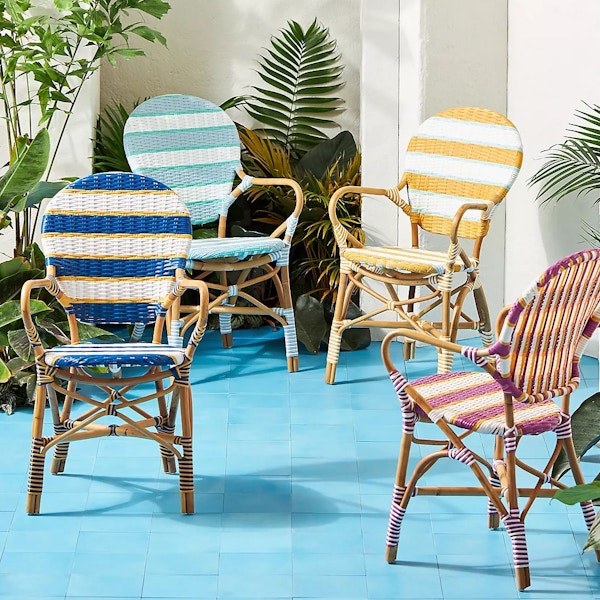 Anthropologie Belmar Striped Indoor/Outdoor Bistro Chair, £198