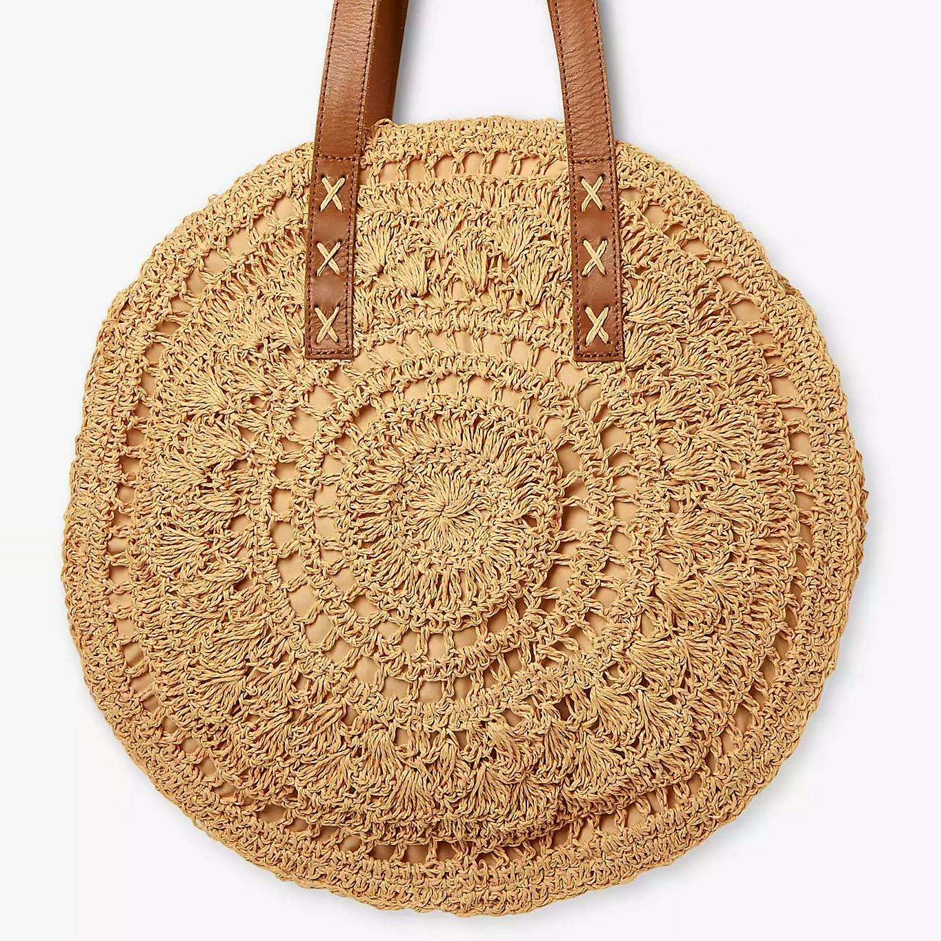 Fat Face Round Straw Bag, £45