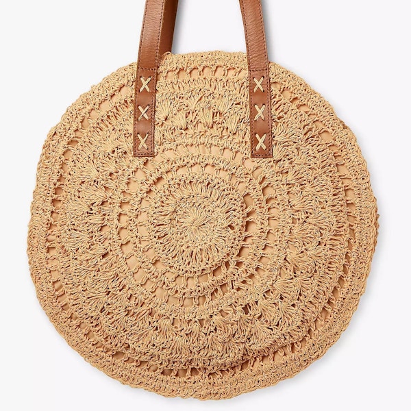 Fat Face Round Straw Bag, £45