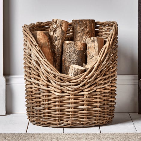 Cox & Cox Rattan Log Basket – Asymmetrical, £95