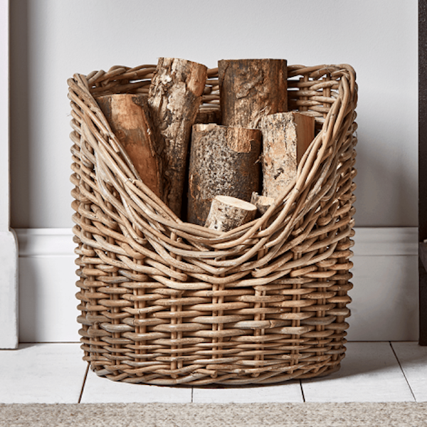 Cox & Cox Rattan Log Basket – Asymmetrical, £95