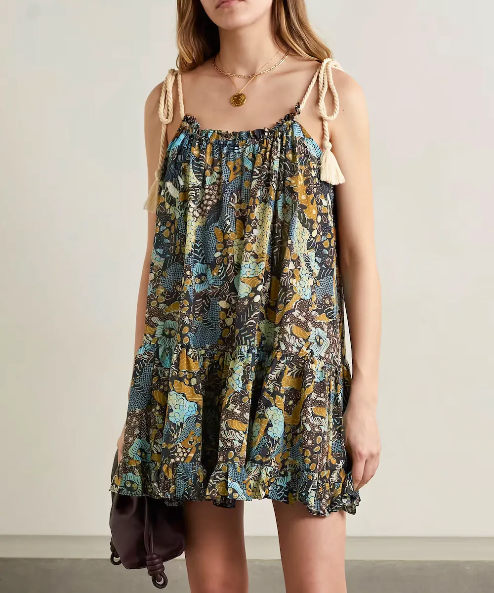 Ulla Johnson Trula Tiered Printed Cotton Dress, £335