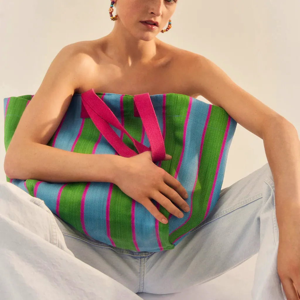 Mango Striped Shopper Bag, £29.99