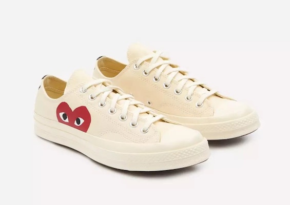 Comme Des Garcons Play X Converse Canvas Low-Top Trainers, £130