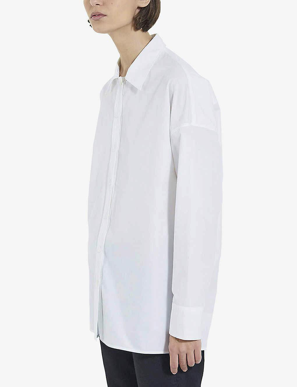 The Kooples Oversized Cotton Poplin Shirt, NOW £87.50