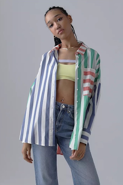 Urban Outfitters BDG Frankie Printed Oversized Shirt, NOW £29