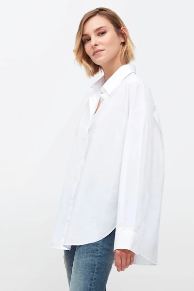 7 For All Mankind Weekend Shirt Popeline White, NOW £140