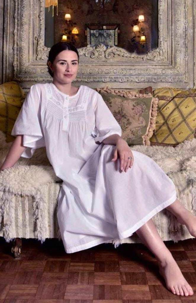 Not On The High Street Bluebelle And Co, White Smocked Nightdress, £42.99