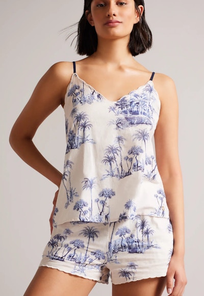 Ted Baker Printed Shorts And Cami Set, NOW £32