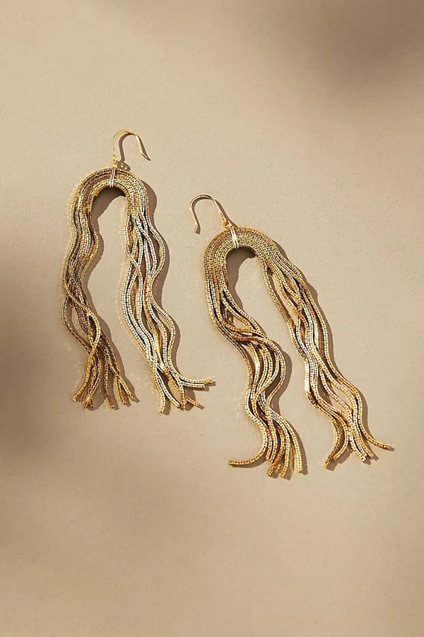 Fringe Gold Earrings, £45